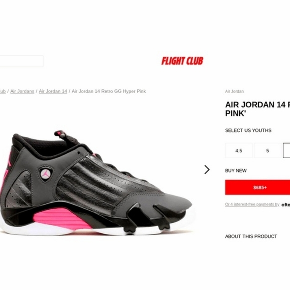 Air Jordan Retro 14 GG 'Hyper Pink' (2014) size 7(M) - Picture 2 of 2